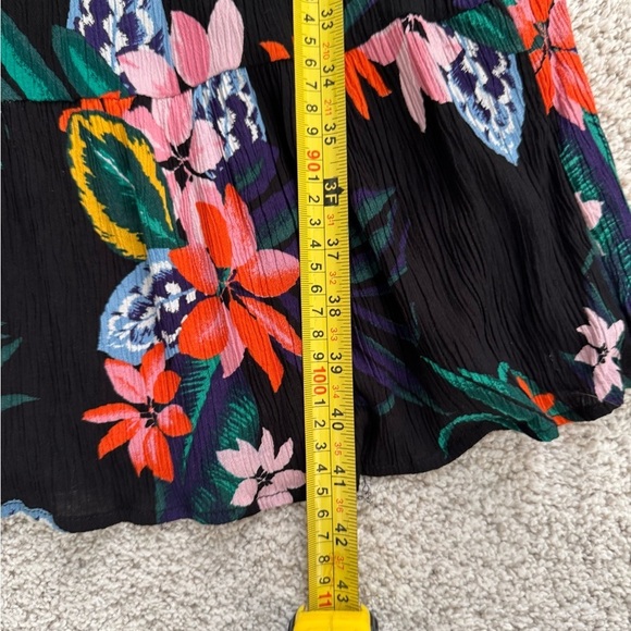 Old Navy Dark Floral Off the Shoulder Gauze Maxi Dress - Picture 7 of 7